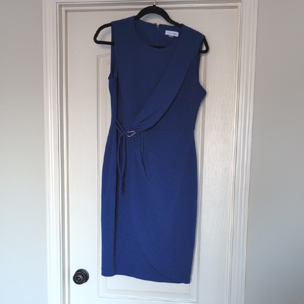 Elegant Blue Sleeveless Dress